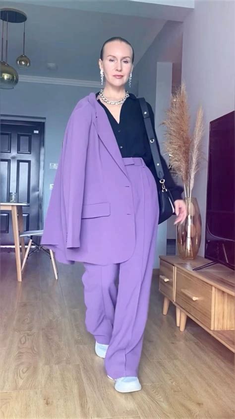 6 Outfits With Purple Suit 💜 Fall Street Style Street Style Purple