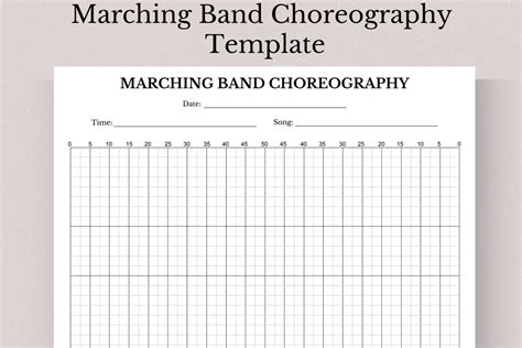 Printable Marching Band Choreography Guide, Marching Band Choreography ...