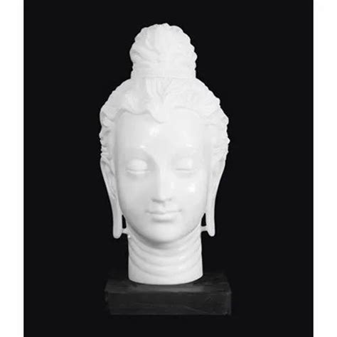 White Painted Marble Buddha Head For Worship At Rs 6000 In Jaipur ID