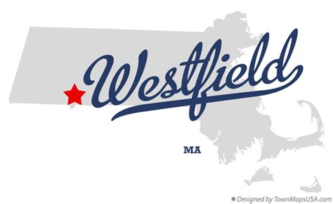 Map of Westfield, MA, Massachusetts