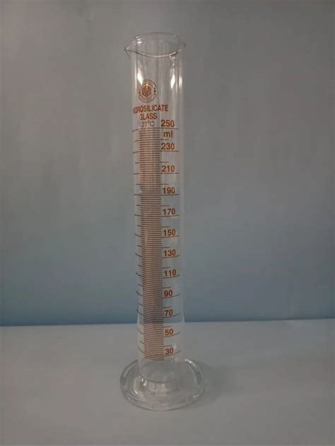 Cylindrical 250ml Borosilicate Glass Measuring Cylinder Automation Grade Manual At ₹ 200piece