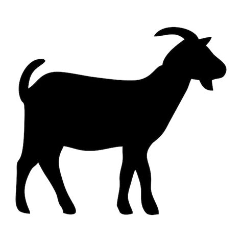 Premium Vector | A black and white drawing of a goat with a goat on it