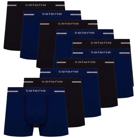 Kit Cueca Boxer Box Microfibra Selene Masculina Original Cueca