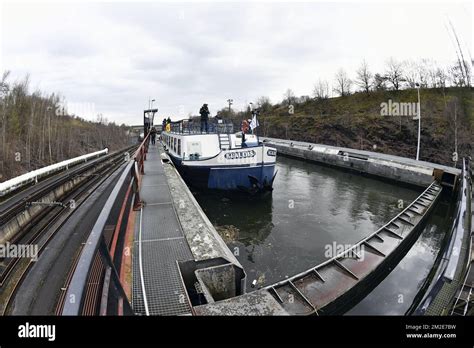 Illustration Picture Shows The Ronquieres Inclined Plane During The