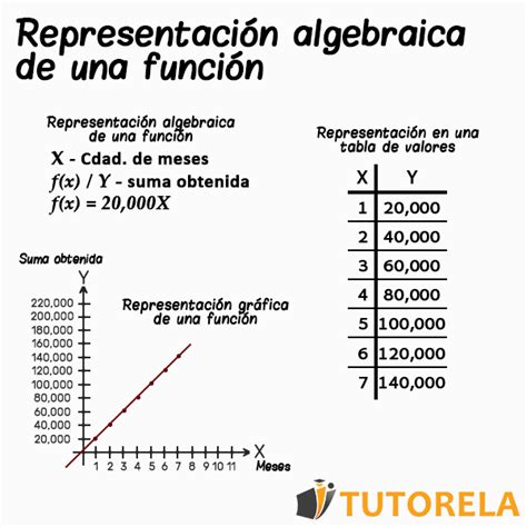 Representación algebraica de una función Tutorela