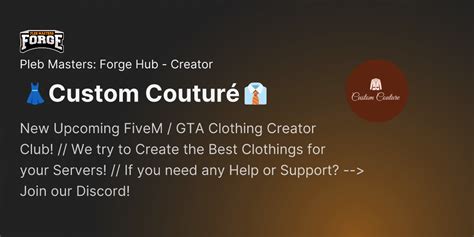 Pleb Masters Forge Hub Creator Custom Coutur