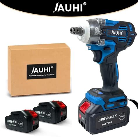 JAUHI 388VF 520 N M Torque Brushless Electric Impact Wrench 1 2 In With