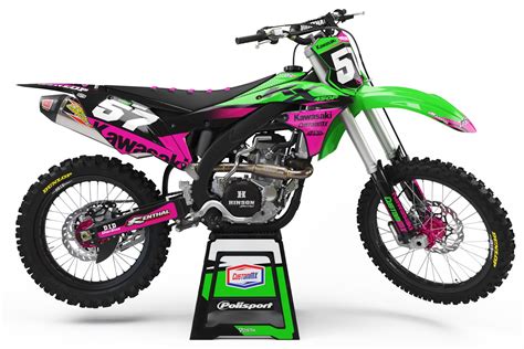 Edge Magenta Series Kawasaki Kx Kxf Graphics Kit Custom Mx The