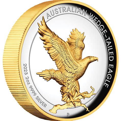 2023 Australian Wedge Tailed Eagle 2oz Silver Proof High Relief Gilded