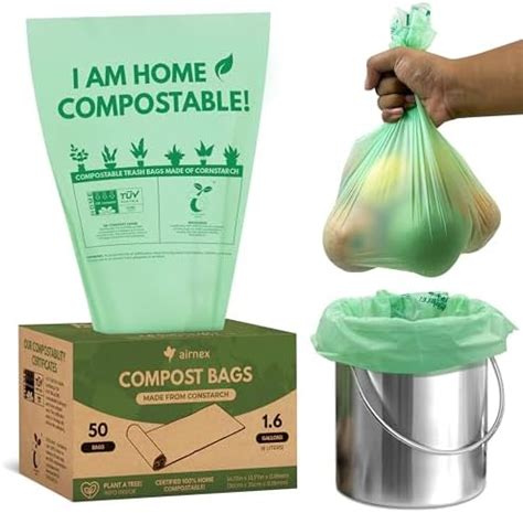 Lot de 50 petits sacs poubelle compostables de 5 5 l Sacs à compost