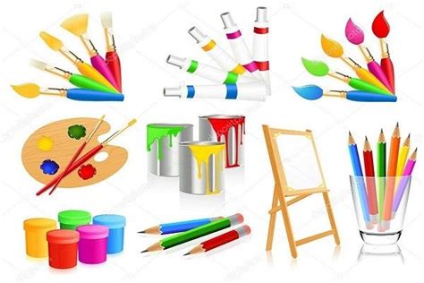 أدوات الرسم | Painting activities, Free vector art, Craft images