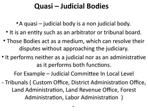 Quasi Judicial Bodies Pdf