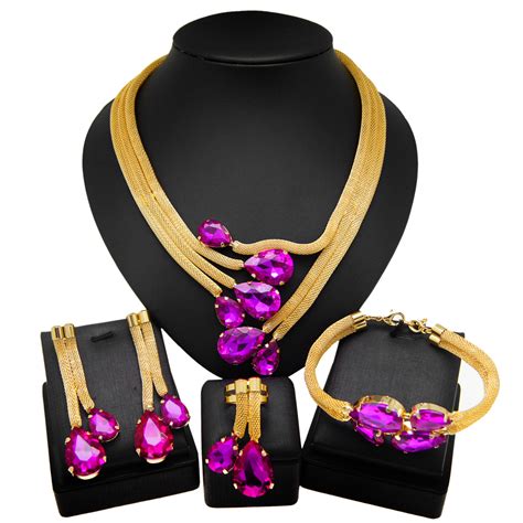 Conjunto de joyería de collar para mujer pendiente colgante de