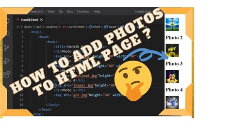 How To Add Images In Html Page Full Tutorial Youtube