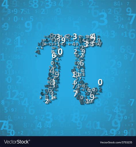 The mathematical constant pi Royalty Free Vector Image