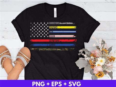 First Responder American Flag Svg Eps Png Digital Download, Cricut Cut ...