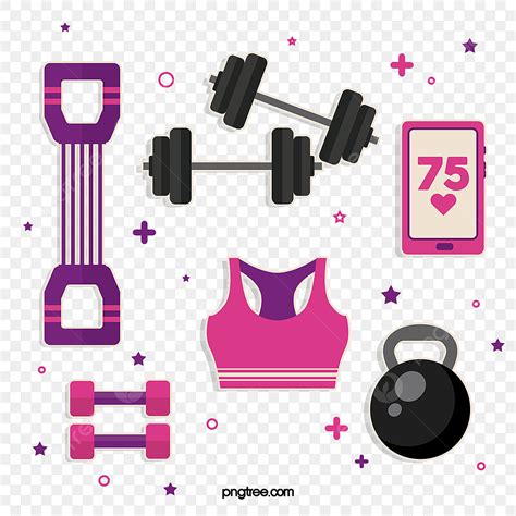 Gym Equipments PNG Transparent, Gym Equipment Set Illustration Elements ...