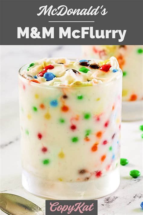 McDonald's M&M McFlurry - CopyKat Recipes - Marathi Manus