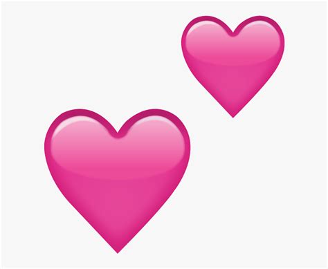 Two Pink Hearts Emoji Png - Transparent Background Heart Emoji Png, Png ...