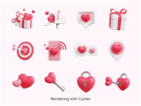 Valentine S Day 3d Icon Set By Rico Cc On Dribbble