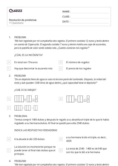 50 Problemas De Datos Hojas De Trabajo Para Grado 3 En Quizizz Gratis E Imprimible