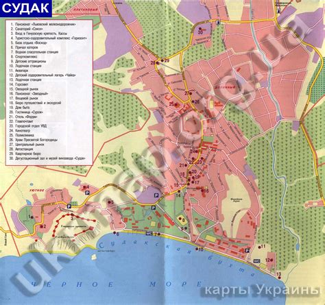 Карта Судака