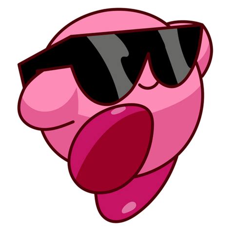 Kirby in Sunglasses Sticker - Sticker Mania