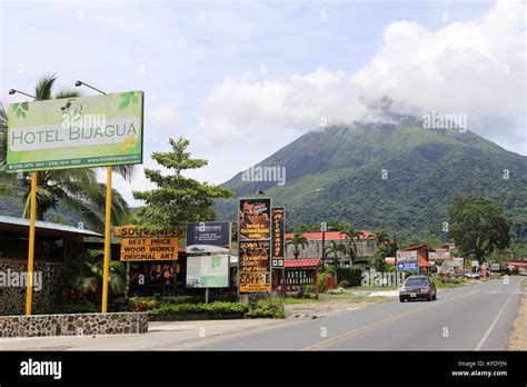 Arenal Volcano From Ruta La Fortuna Alajuela Province Costa Rica