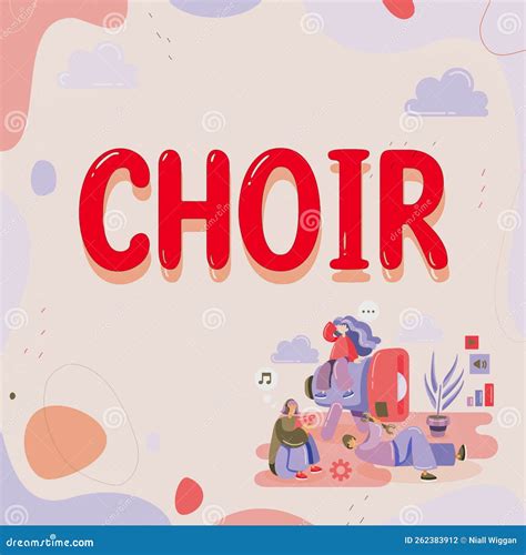 Sinal De Texto Mostrando Coro. Conceito Que Significa Um Grupo