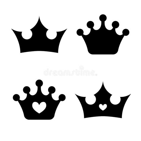 Crown Icons. Princess Crown. Vector Illustration. Flat Style. Stock ...