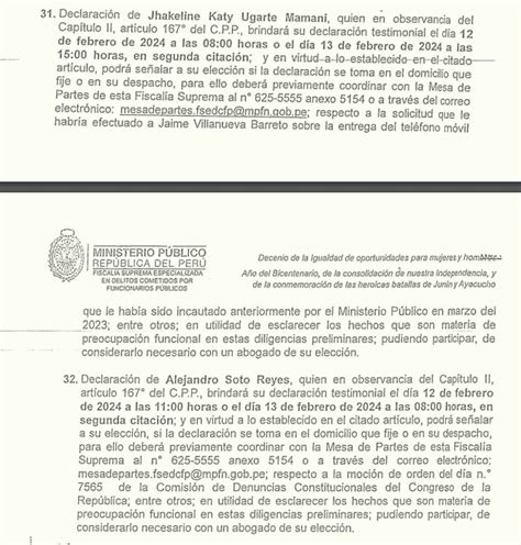 Mp Cita A Alejandro Soto Y A Otros Congresistas En Investigaci N