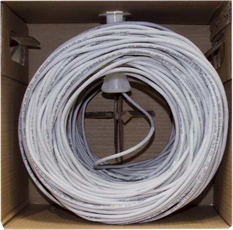 Acl 500 Feet Cat6 Ethernet Cable Solid Unshielded Twisted Pair Pullbox Gray