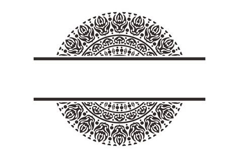 Black Mandala Ornament Frame Border Png