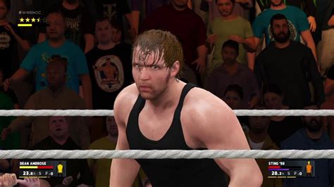 Wwe 2k17 Dean Ambrose Vs Sting World Heavyweight Championship Youtube