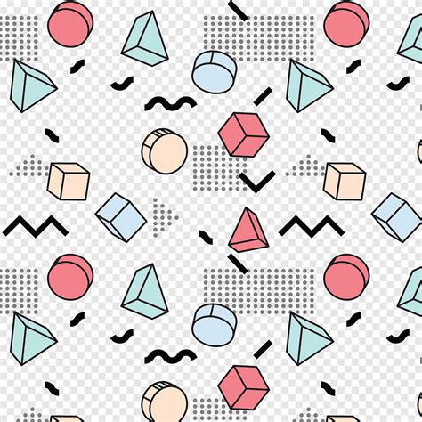 Pattern Of Abstract Shapes Memphis Png Pngegg