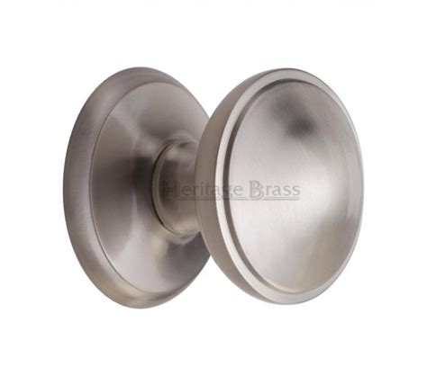 Heritage Brass V900 Satin Nickel Round Centre Door Knob