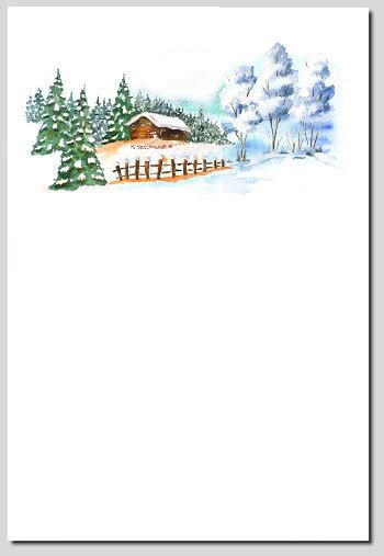 Briefpapier Winterlandschaft Kreativzauber