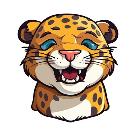 Premium Vector Jaguar Cute Funny Cartoon Kawaii Clipart Colorful