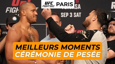 Vidéo UFC Paris Gane vs Tuivasa Pesée face off et interview de