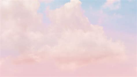 Pastel pink clouds free PPT background