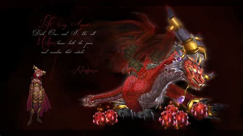 Alexstrasza The Life Binder Red Dragon Aspect In Wow Wallpaper