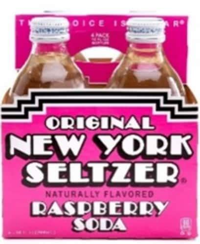 Original New York Seltzer Raspberry Soda Bottles, 4 pk / 10 fl oz - Ralphs