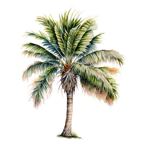 Watercolor Palm Tree Clipart 23654934 PNG