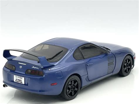 1993 Toyota Supra Mk4 A80 Streetfighter Dark Blue 1 18 Scale Diecast