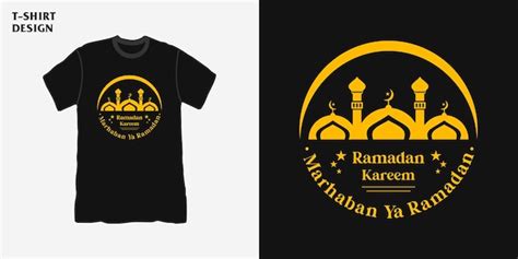 Premium Vector Ramadan Kareem Islamic Tshirt Design Mosque Symbol And Star Modern Design Style