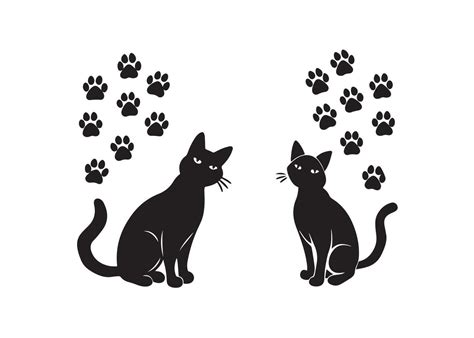 Adorable Black Cat Silhouettes pro 57025802 Vector Art at Vecteezy