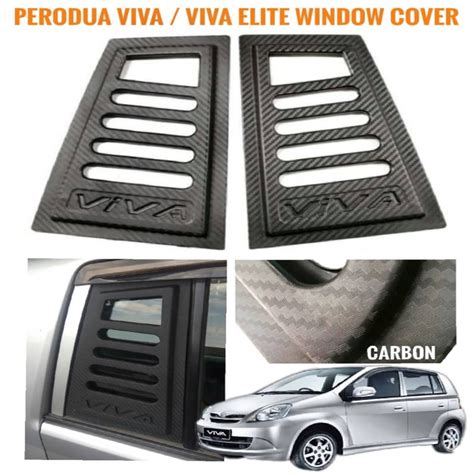 Perodua Viva Window Cover Car Carbon Window Cover Rear Side D Window