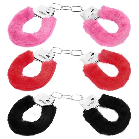 Metal Furry Fluffy Costume Handcuffs Fancy Dress Bachelorette Hen Party