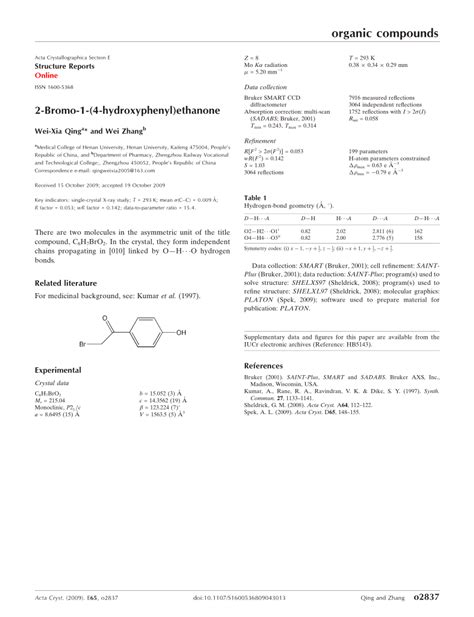 PDF 2 Bromo 1 4 Hydroxyphenyl Ethanone