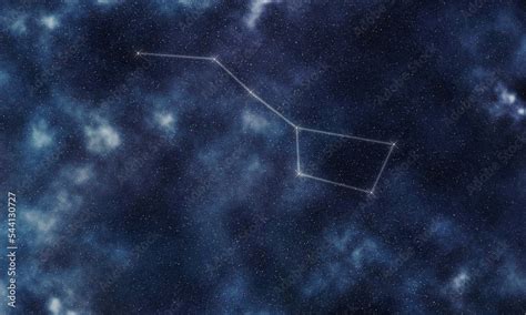 big dipper ursa major star constellation night sky stock illustration